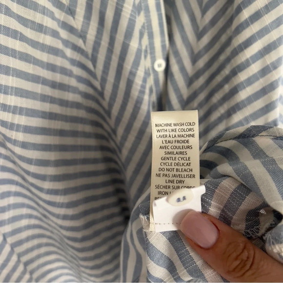 Max Studio Women's Yarn Dye cotton Skirt with Buttons - Picture 9 of 11